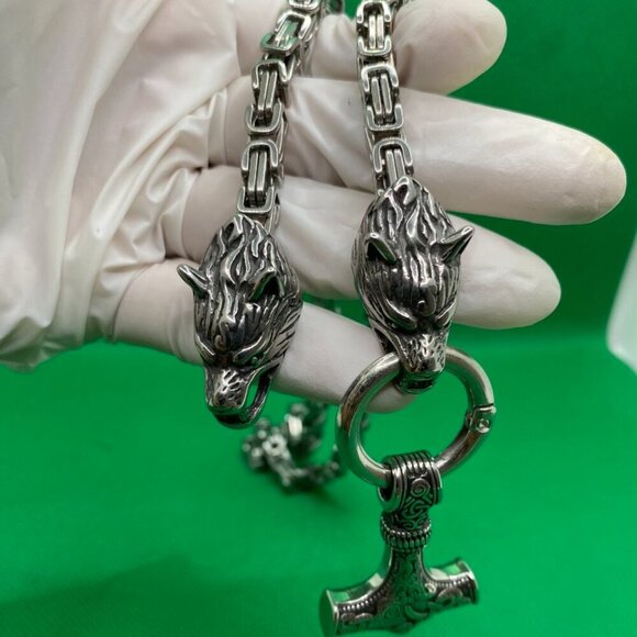 Men Stainless Steel Viking Amulet